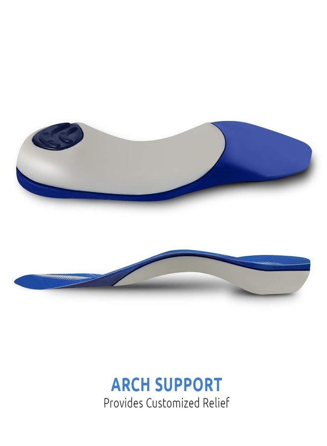 كومفورت زون نعال طبية ثلاثية التوازن من كومفورت زون للرجال، متينة ومبطنة، حشوات جل داعمة لقوس القدم بطول ثلاثة أرباع، تناسب مقاسات الأحذية من 8 إلى 12، زوج واحد، عبوة من 3 قطع - Image 4